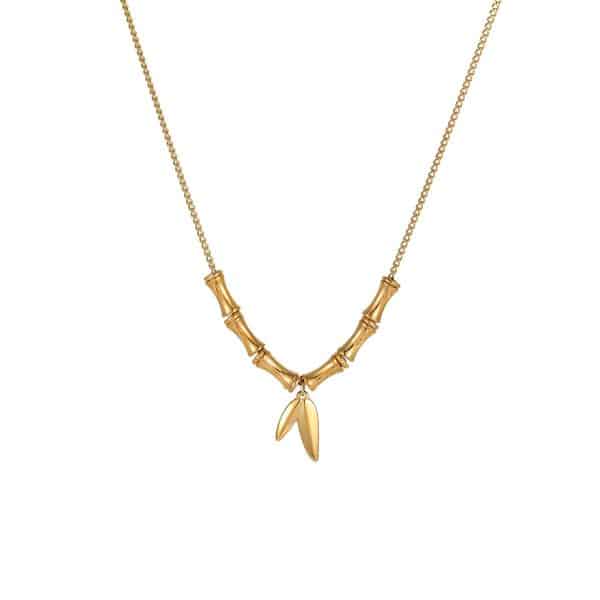 Women's Versatile Light Luxury Bamboo Knot Bamboo Leaf Necklace