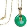 Vacuum Electroplating Emerald Green Dry Green Jade Pendant