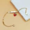 Curved Strawberry Children's Copper Plating 14K Bracelet