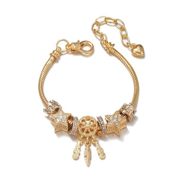 DIY Bracelet, Female Star Bead, Dreamcatcher Pendant, Lobster Buckle Bracelet
