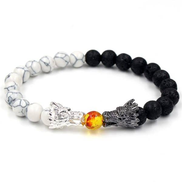 Jewelry Fashion Simple Volcanic Stone White Turquoise