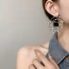 Style Exaggerated Big Circle Three-dimensional Twisted Personality Ear Studs Cold Style High Sense