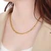 European And American Stainless Steel Simple Jewelry Men's And Women's Hip Hop Cuban Necklace