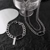 Climbing Button Carabiner Cuban Bracelet Titanium Steel Men's Domineering