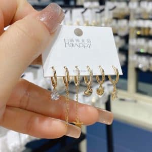 Exquisite Versatile Starfish Set Combination Earrings