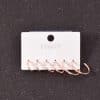 Alloy Metal Hoop Square Earrings Set