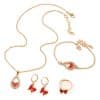 4PCS Set Luxury Women Butterfly Necklace Bracelet Earrings Drop Oil Diamond Jewelry For Girl Gift Jewelry Fashion Jewelry Set