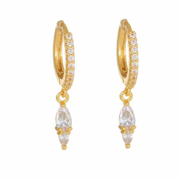 Women's Fashion Geometric Zirconia Earring Set