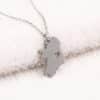 Stainless Steel Peach Heart National Clavicle Chain
