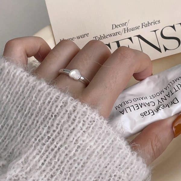Stylish Adjustable Love Heart-shaped Ring Women