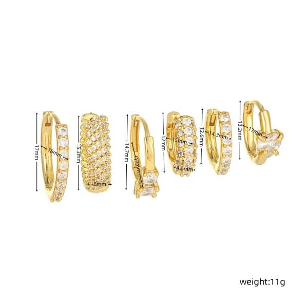 Women's Retro Gorgeous Diamond Earrings Set