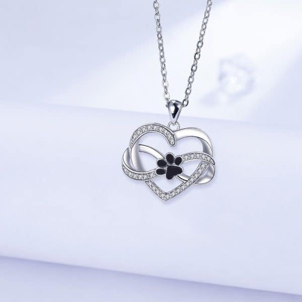 New Infinite Symbol Love Paw Print Necklace For Women