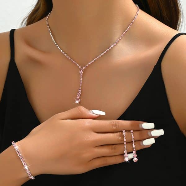 Fashion Elegant Wedding Bridal Gown Photography Jewelry Earrings Necklace, Bracelet Set