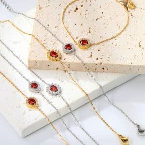 European And American Fashion Round Drop-shaped Stainless Steel Bracelet For Women