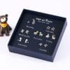 Fashion 925 Silver Needle Asymmetrical Earrings Gift Set