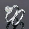 Classical Zircon Simple Ring Two-piece Wedding Dress