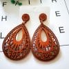 Wooden Drop-shaped Popular Hollow Earrings