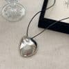 Irregular Brushed Pendant Necklace Simple Fashion Frosted Geometric