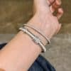 Woven Carved Gold Bracelet Good Luck Comes Brushed High-grade Light Luxury Bracelet For Women