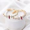 Double C Earrings Diamond Earrings Feminine Temperament Net Red European And American Exaggerated Large Circle Earrings