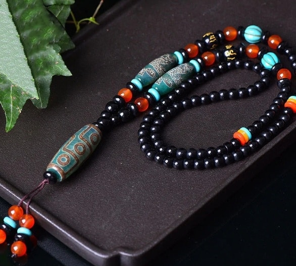 Wholesale Dzi Bead Ethnic Style All-match Pendant Tianzhu Necklace