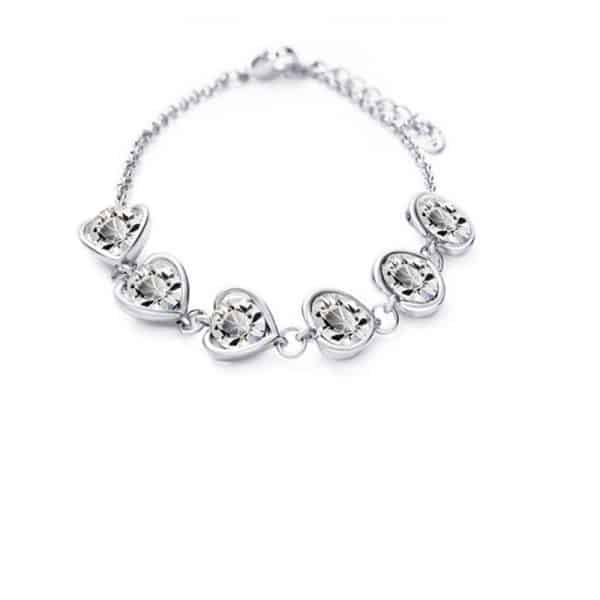 High-end Fashion Peach Heart Crystal Bracelet