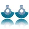 Bosnian Style Cotton Tassel Drop Earrings