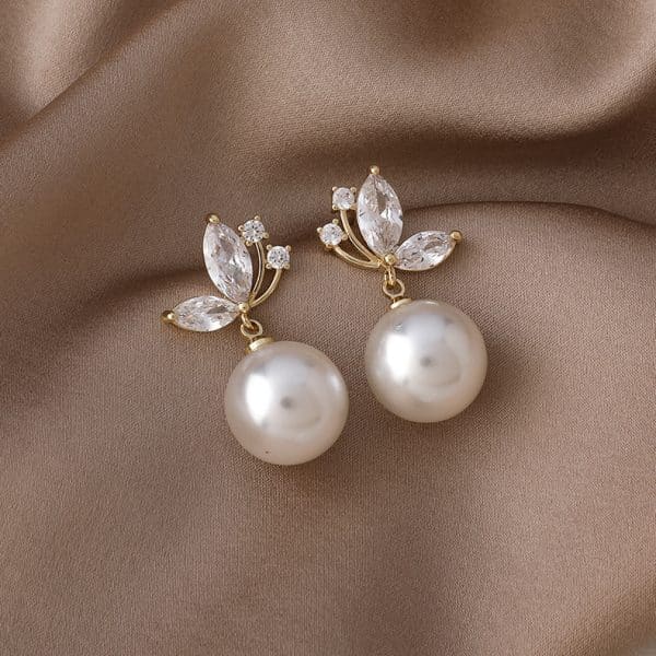 Stylish Micro-set Zircon Butterfly Earrings