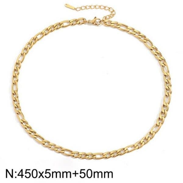 European And American Stainless Steel Simple Jewelry Men's And Women's Hip Hop Cuban Necklace