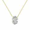 S925 Sterling Silver Necklace Women's Oval