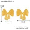 Bow Stud Earrings Stainless Steel PVD Electroplating Color Retention Simple