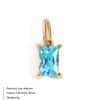 Twelve Birthstone Pendant Rectangular Zircon Accessories Pendant