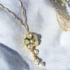 Female Flower Pendant Freshwater Pearl Necklace