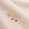 925 Sterling Silver Twelve Birthstone Square Clavicle Chain Women's Simple