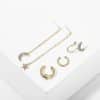 Star And Moon Rhinestone Tassel Earring Set 5 Piece Set