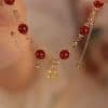 Ethnic Fashion Exquisite Natural Red Agate Double Layer Bracelet