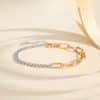 Women's Gold-plated Exquisite Minority All-match Simple Gold And Silver Stitching Bracelet