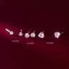 White Diamond Set Small Love Earrings