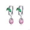 Bud Flower Necklace Earrings Jewelry Set