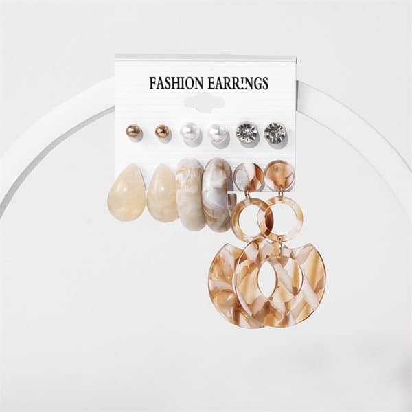 Women's Acrylic Earrings Set