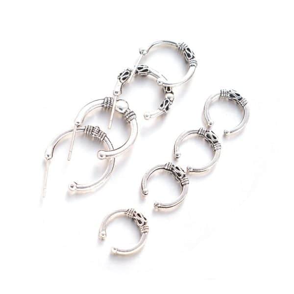 Boho Fashion Creative C-shaped Stud Earrings Set