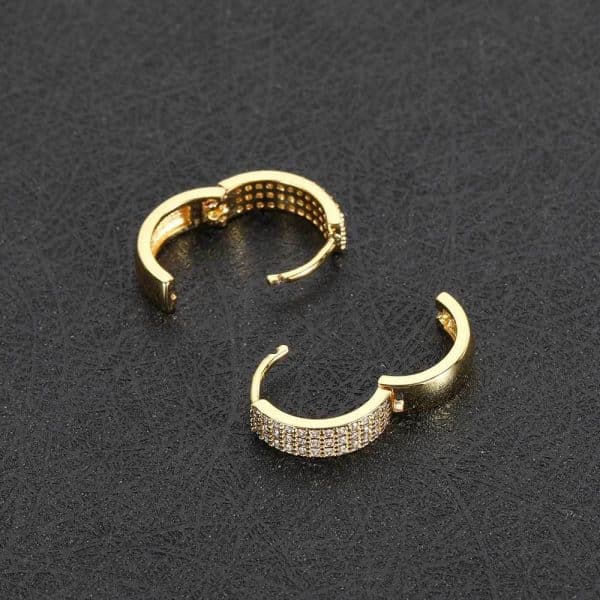 Personalized Micro-set Three Row Stud Earrings