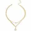 Double-layer Bee Necklace Simple Vintage Sweater Chain