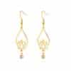 Vintage Water Drop Lotus Women's Earrings