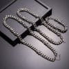Cuban Link Chain Men Punk Knotted Bracelet Necklace