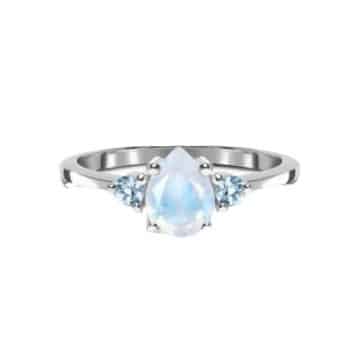Women's Stylish Simple And Versatile Moonstone Ring
