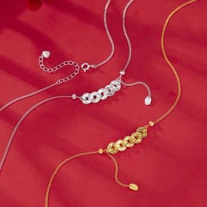 S925 Sterling Silver Mush Ice Five Emperors Coin Necklace For Women