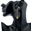 Vintage diamond cutout water drop opal earrings