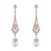 Alloy Silver Drop-shaped Pearl Earrings