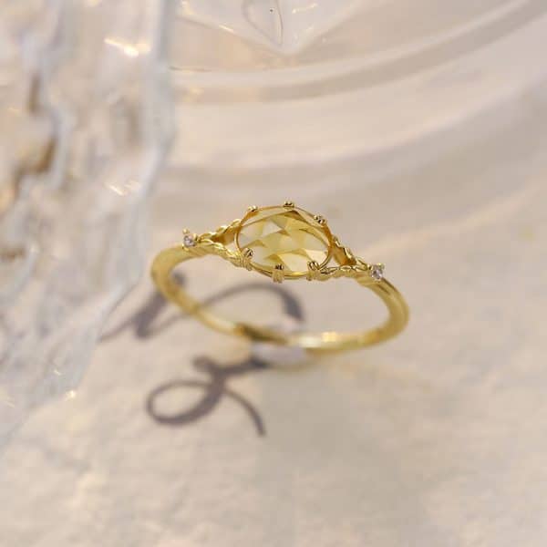 Story Citrine Ring Refreshing Stylish Sterling Silver